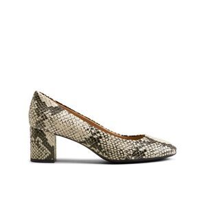 AEROPOSTALE Womens Beige Snakeskin Print Removable Eye Candy Pumps Shoes 7 M